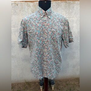 PreOwned Reyn Spooner Multicolored Hawaiian Print Full Button Men's M